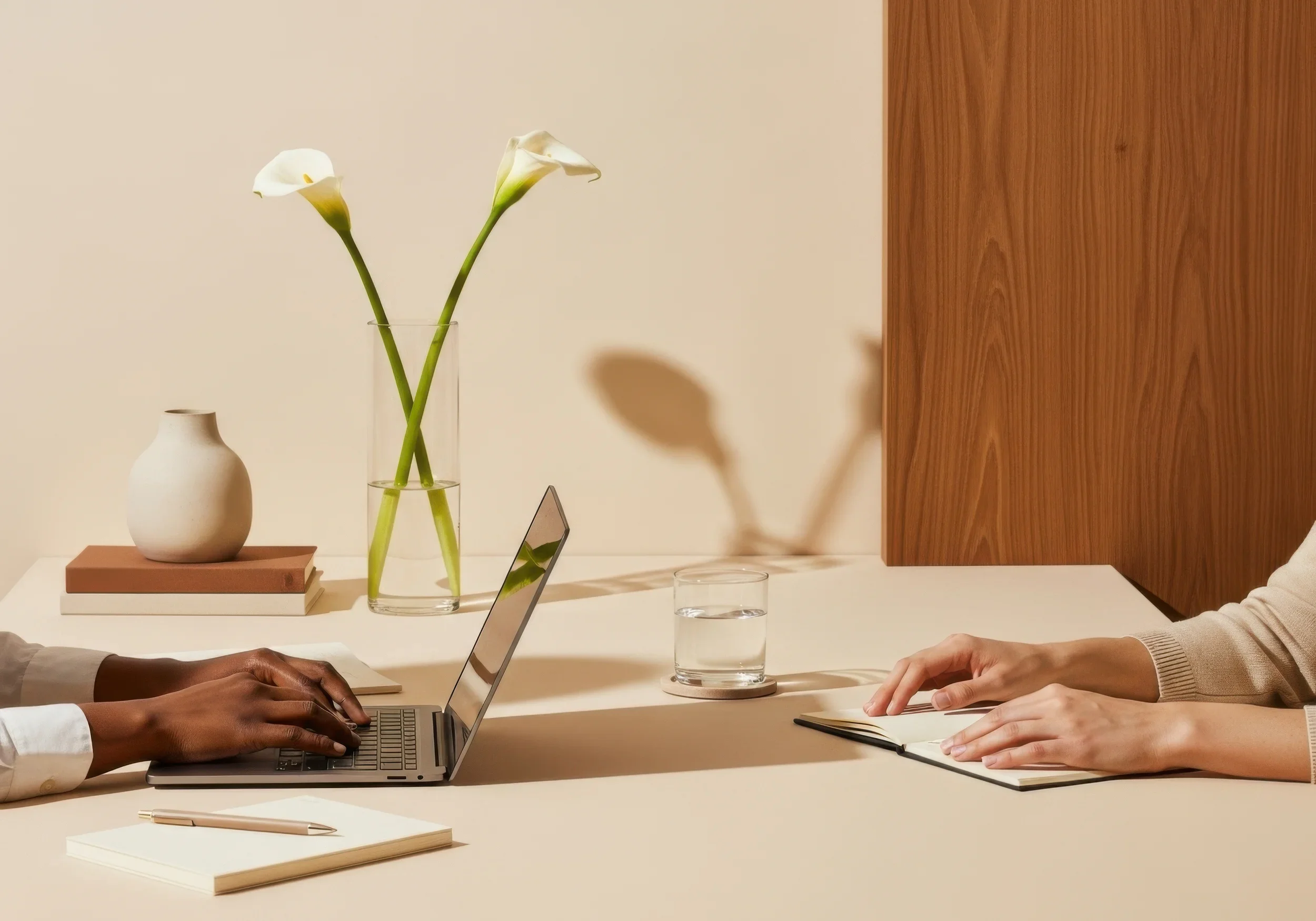 A focused virtual mini consultation between designer and client